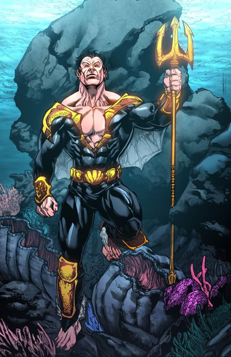 Namor in water.